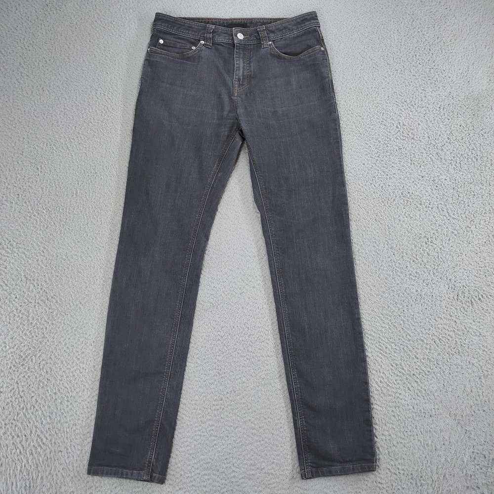 Prana Jeans Mens 30x32 Gray Slim Fit Stretch Denim Pants Casual Modern Style